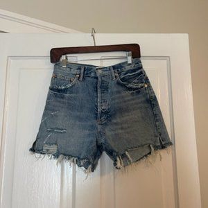 AGOLDE DEE VINTAGE HIGH RISE SHORT IN TURMOIL